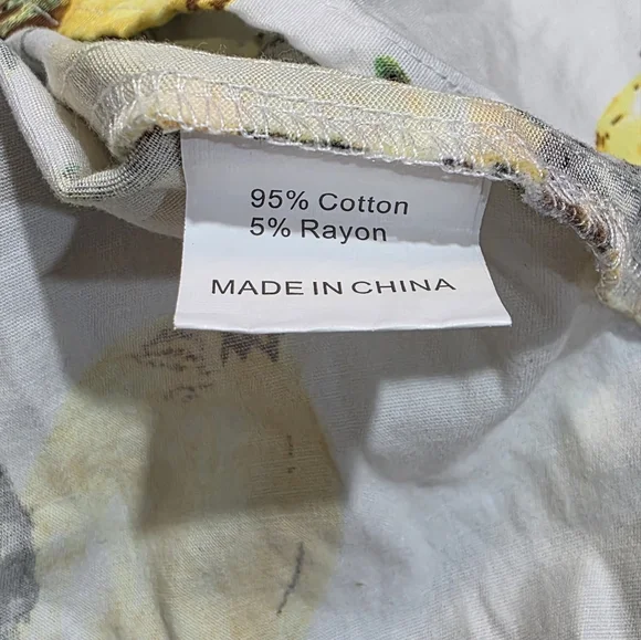 Summer Casual Scoop Neck Lemon A Line Swing Casual Party Dress w/Pockets. XL - Picture 6 of 10